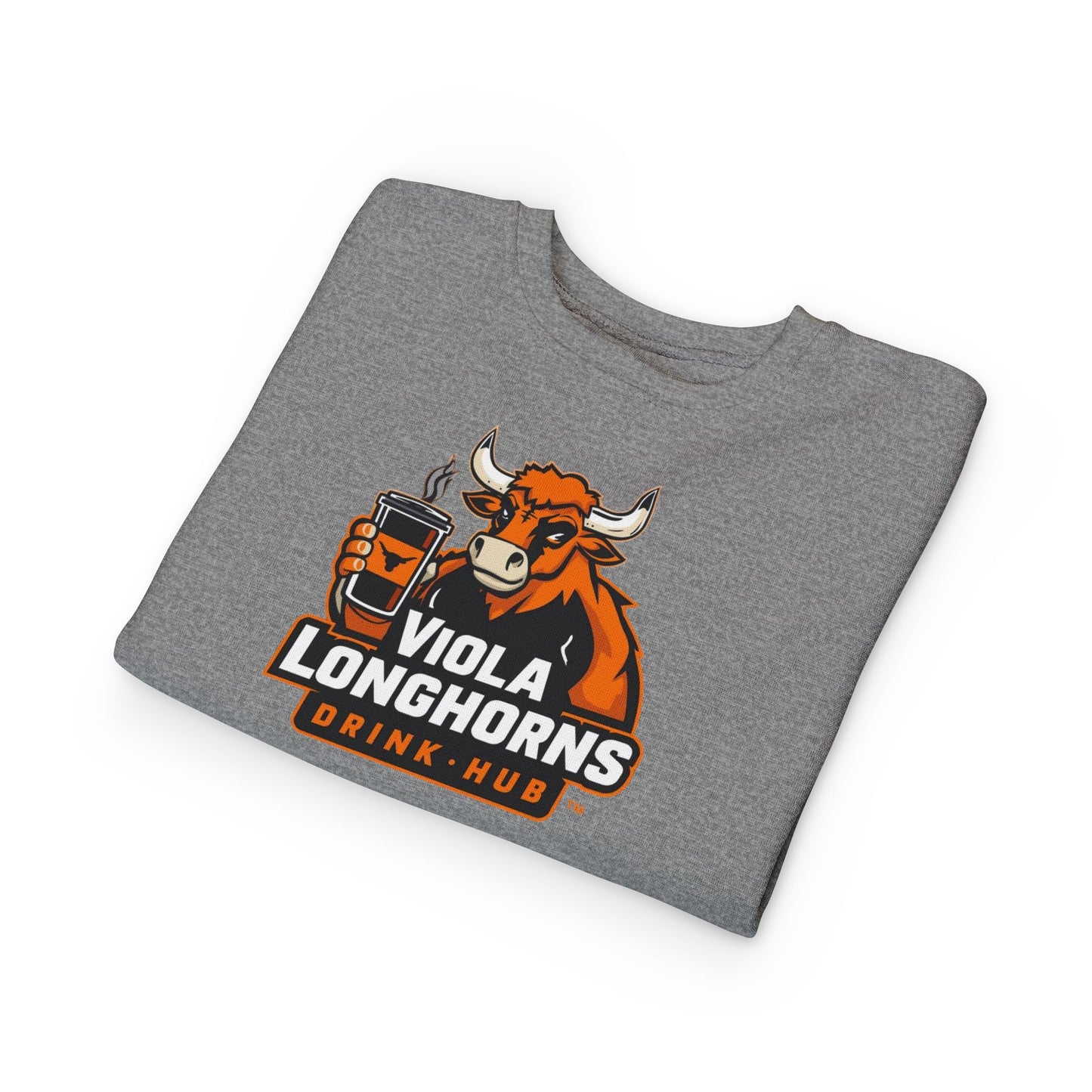 Viola Longhorns Toddler Sweatshirt, Cute Kids Apparel, Birthday Gift, Team Spirit Gear, Cozy Toddler Outfit, Sports Fan Sweatshirt