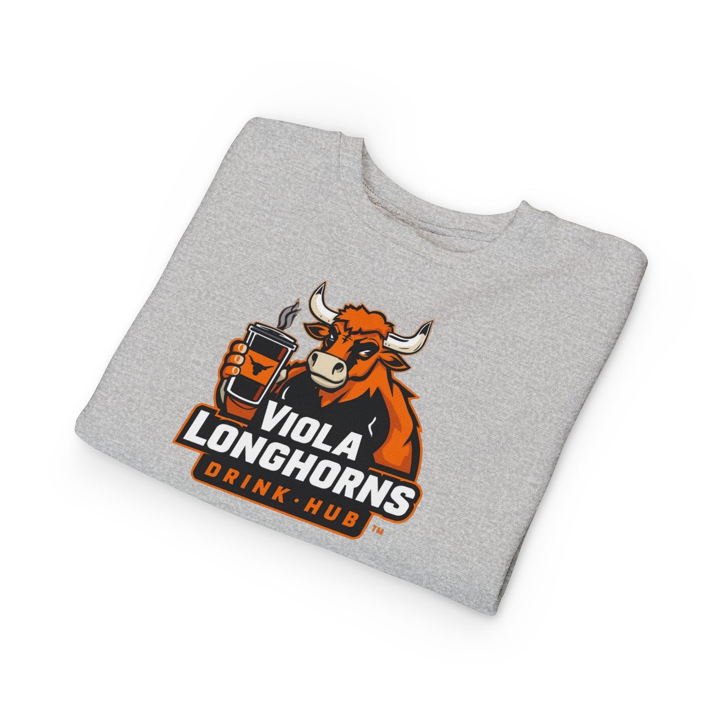 Viola Longhorns Toddler Sweatshirt, Cute Kids Apparel, Birthday Gift, Team Spirit Gear, Cozy Toddler Outfit, Sports Fan Sweatshirt