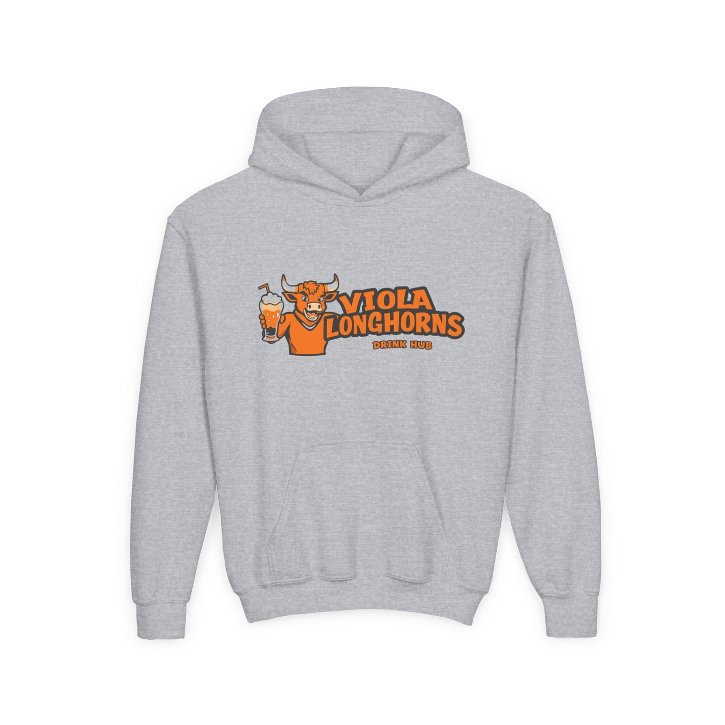 Viola Longhorns Youth Hoodie, Sporty Sweatshirt for School Spirit, Team Apparel, Comfortable Casual Wear, Great Gift for Young Fans