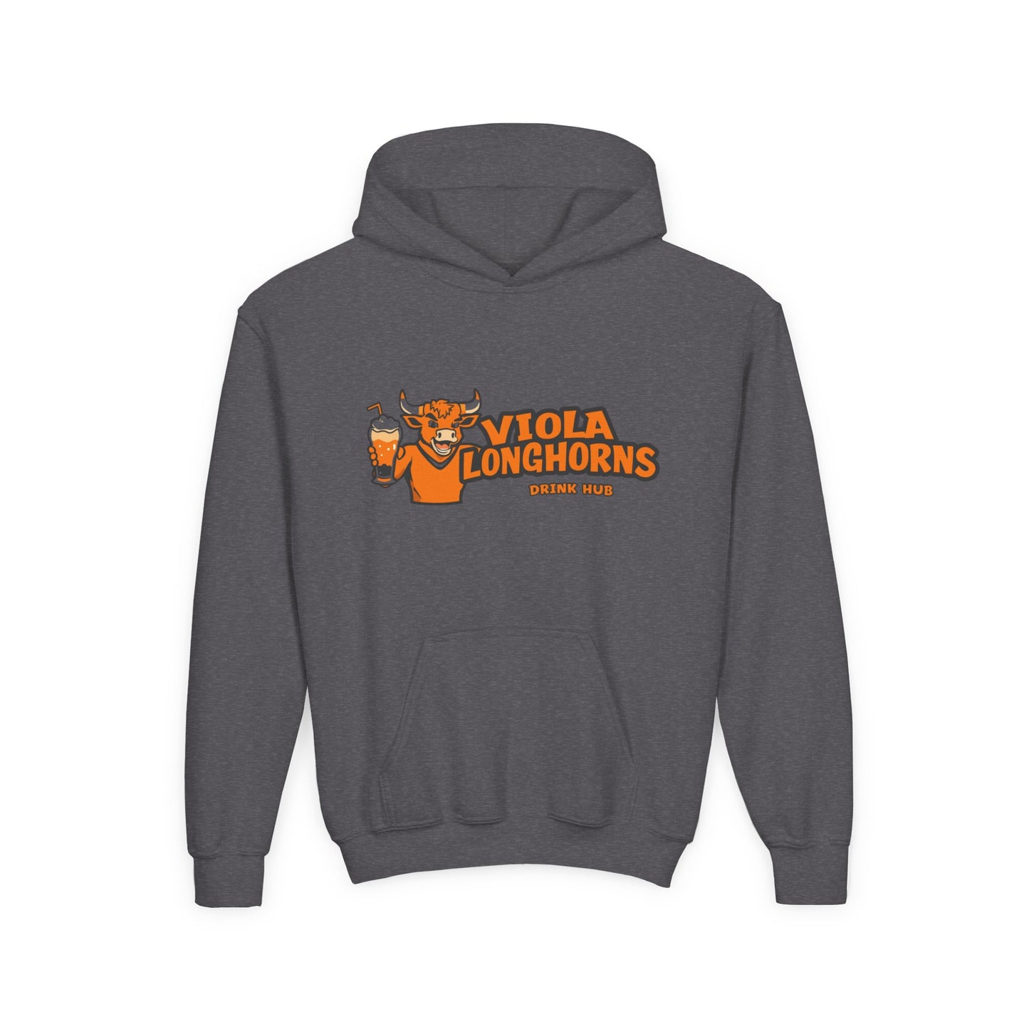 Viola Longhorns Youth Hoodie, Sporty Sweatshirt for School Spirit, Team Apparel, Comfortable Casual Wear, Great Gift for Young Fans