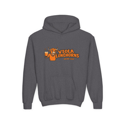 Viola Longhorns Youth Hoodie, Sporty Sweatshirt for School Spirit, Team Apparel, Comfortable Casual Wear, Great Gift for Young Fans