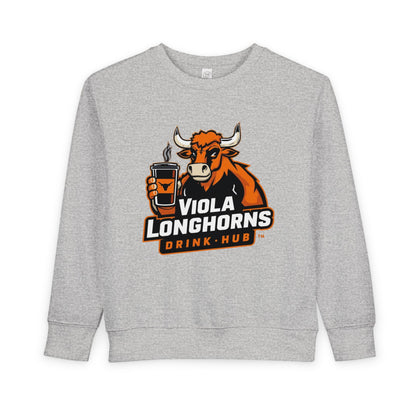 Viola Longhorns Toddler Sweatshirt, Cute Kids Apparel, Birthday Gift, Team Spirit Gear, Cozy Toddler Outfit, Sports Fan Sweatshirt