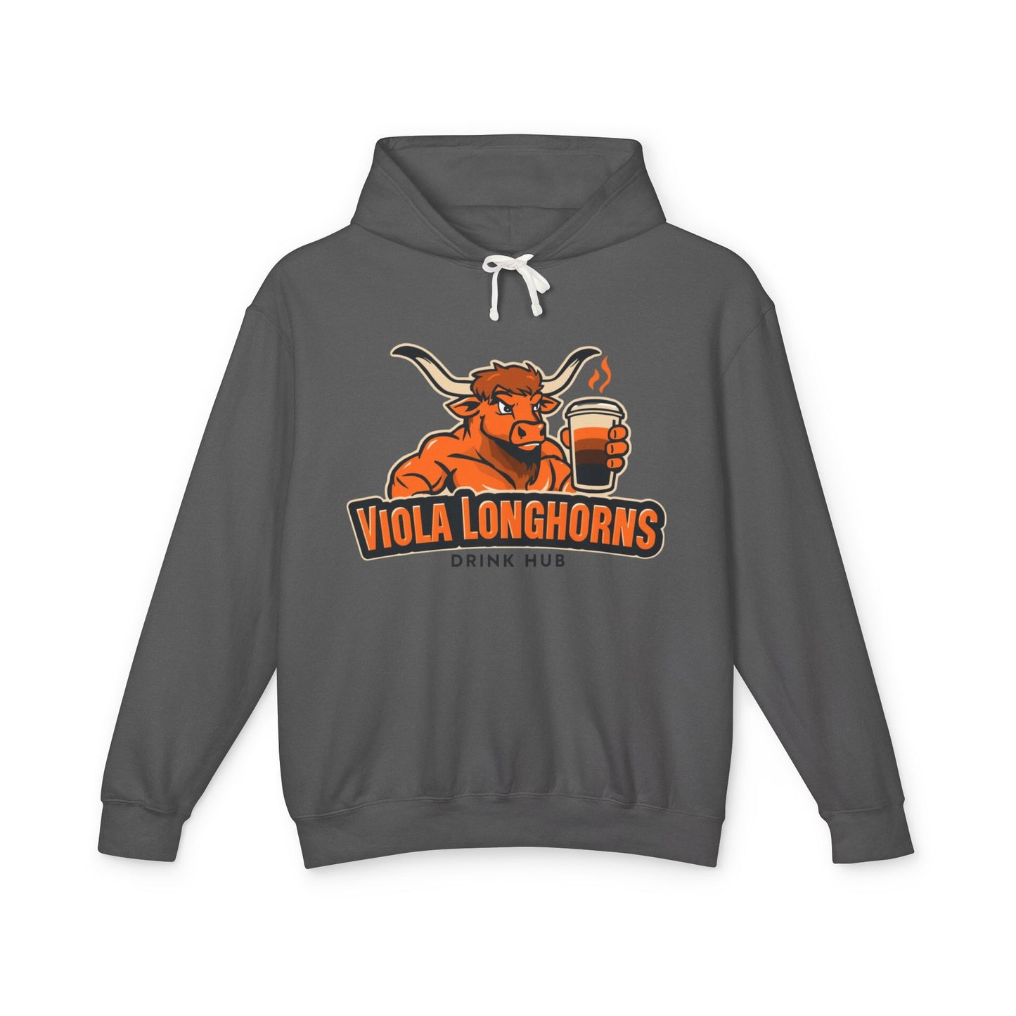 Viola Longhorns Comfort Colors Unisex Lightweight Hooded Sweatshirt - Perfect for Game Days, Casual Wear, Gifts, and Drink Lovers!