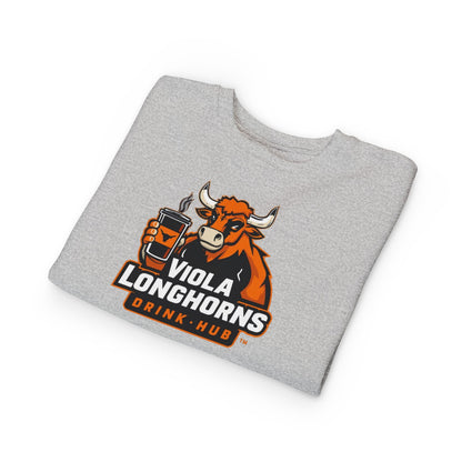 Viola Longhorns Toddler Sweatshirt, Cute Kids Apparel, Birthday Gift, Team Spirit Gear, Cozy Toddler Outfit, Sports Fan Sweatshirt