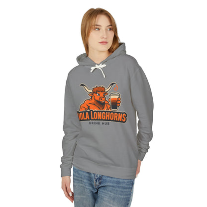 Viola Longhorns Comfort Colors Unisex Lightweight Hooded Sweatshirt - Perfect for Game Days, Casual Wear, Gifts, and Drink Lovers!