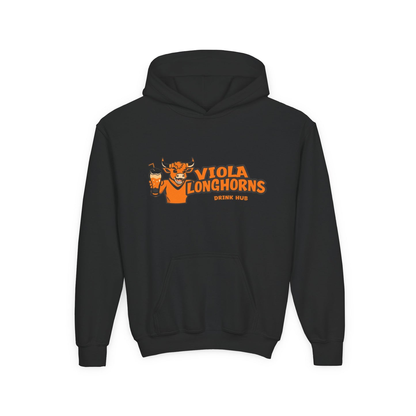 Viola Longhorns Youth Hoodie, Sporty Sweatshirt for School Spirit, Team Apparel, Comfortable Casual Wear, Great Gift for Young Fans