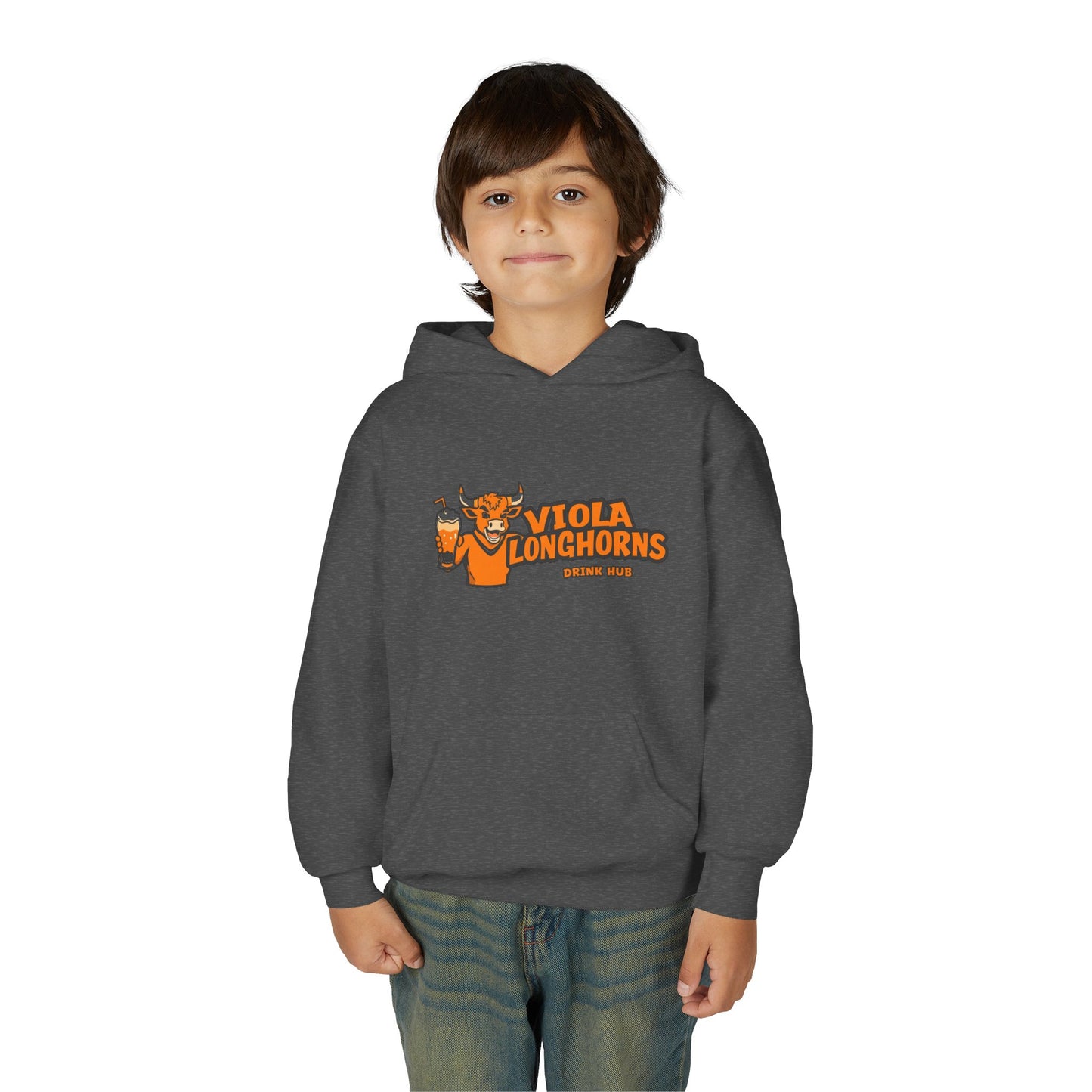 Viola Longhorns Youth Hoodie, Sporty Sweatshirt for School Spirit, Team Apparel, Comfortable Casual Wear, Great Gift for Young Fans