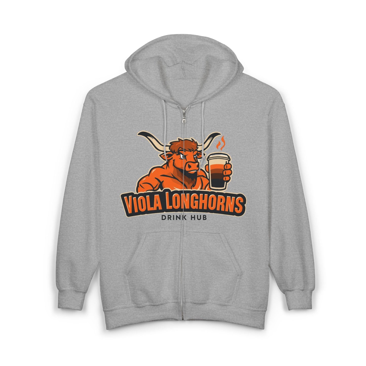 Hoodie Viola Longhorns Unisex Heavy Blend Full Zip Sweatshirt