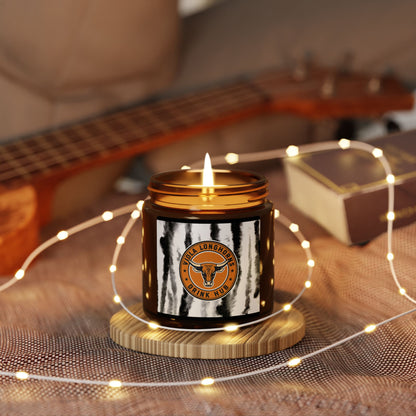 Viola Longhorns Drink Hub Logo Rustic Scented Soy Candle - Cozy Home Décor, Gifts for Her, Eco-Friendly Aromatherapy, Relaxation, Vegan Candles