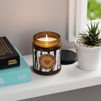 Viola Longhorns Drink Hub Logo Rustic Scented Soy Candle - Cozy Home Décor, Gifts for Her, Eco-Friendly Aromatherapy, Relaxation, Vegan Candles