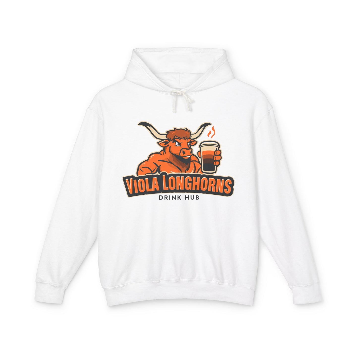 Viola Longhorns Comfort Colors Unisex Lightweight Hooded Sweatshirt - Perfect for Game Days, Casual Wear, Gifts, and Drink Lovers!