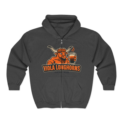 Hoodie Viola Longhorns Unisex Heavy Blend Full Zip Sweatshirt