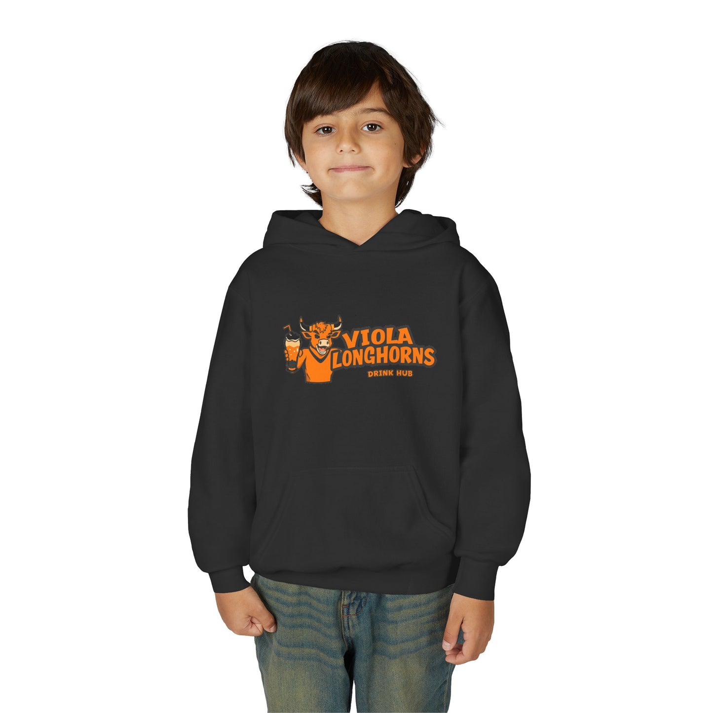 Viola Longhorns Youth Hoodie, Sporty Sweatshirt for School Spirit, Team Apparel, Comfortable Casual Wear, Great Gift for Young Fans