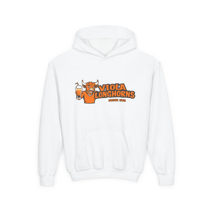 Viola Longhorns Youth Hoodie, Sporty Sweatshirt for School Spirit, Team Apparel, Comfortable Casual Wear, Great Gift for Young Fans