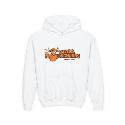 Viola Longhorns Youth Hoodie, Sporty Sweatshirt for School Spirit, Team Apparel, Comfortable Casual Wear, Great Gift for Young Fans