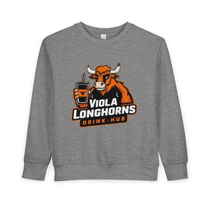 Viola Longhorns Toddler Sweatshirt, Cute Kids Apparel, Birthday Gift, Team Spirit Gear, Cozy Toddler Outfit, Sports Fan Sweatshirt