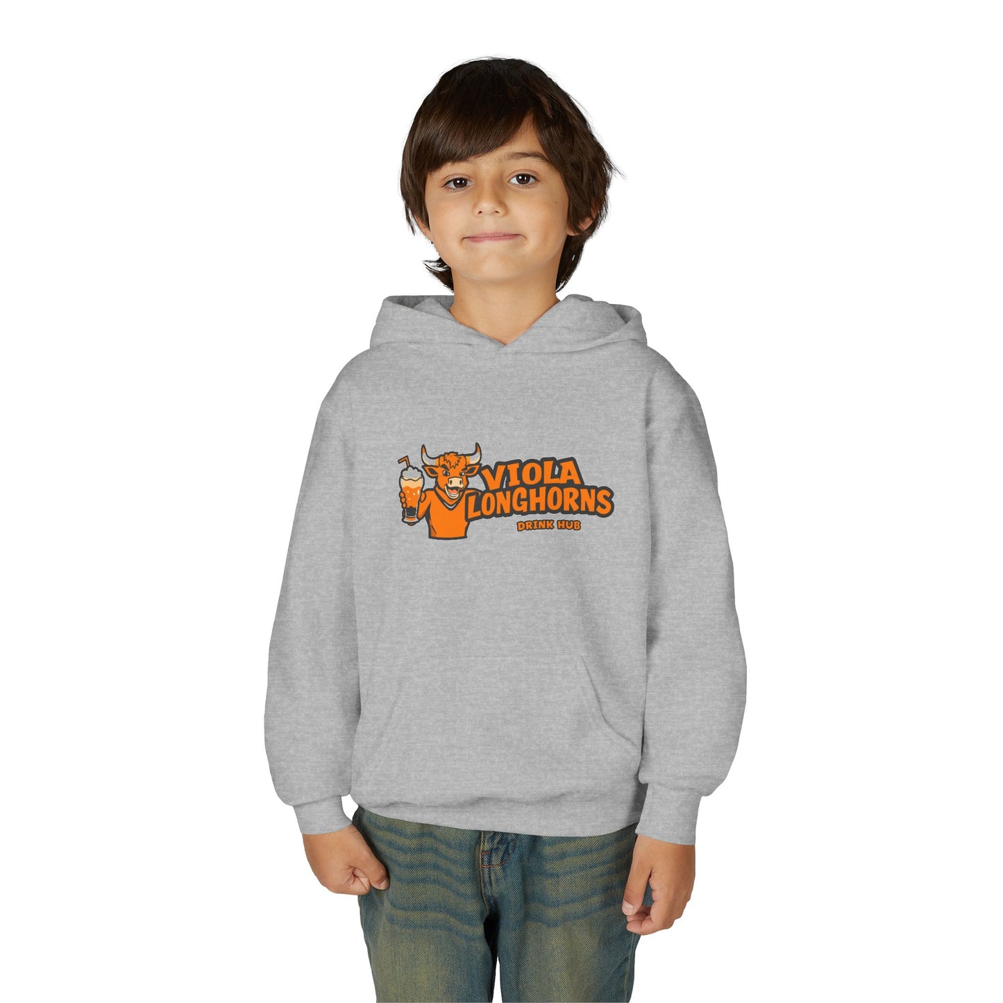 Viola Longhorns Youth Hoodie, Sporty Sweatshirt for School Spirit, Team Apparel, Comfortable Casual Wear, Great Gift for Young Fans