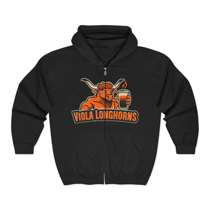 Hoodie Viola Longhorns Unisex Heavy Blend Full Zip Sweatshirt