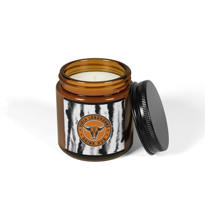 Viola Longhorns Drink Hub Logo Rustic Scented Soy Candle - Cozy Home Décor, Gifts for Her, Eco-Friendly Aromatherapy, Relaxation, Vegan Candles