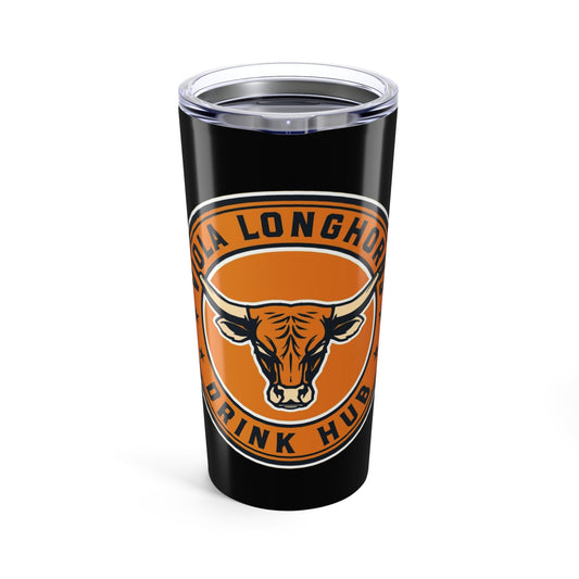 Longhorn Tumbler 20oz, Travel Mug, Sports Drinkware, College Gifts, Personalized Tumblers,  Style, Team Spirit
