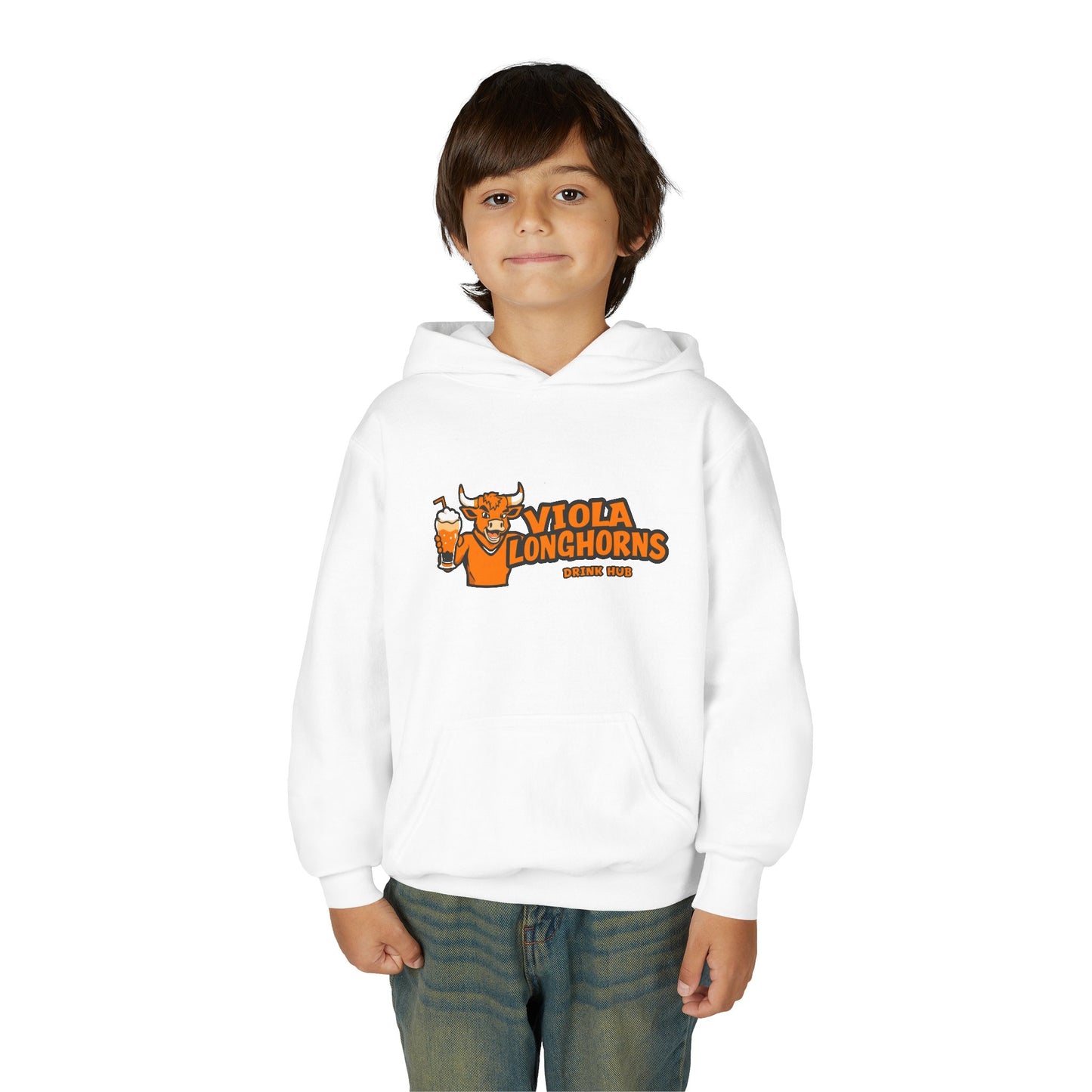 Viola Longhorns Youth Hoodie, Sporty Sweatshirt for School Spirit, Team Apparel, Comfortable Casual Wear, Great Gift for Young Fans