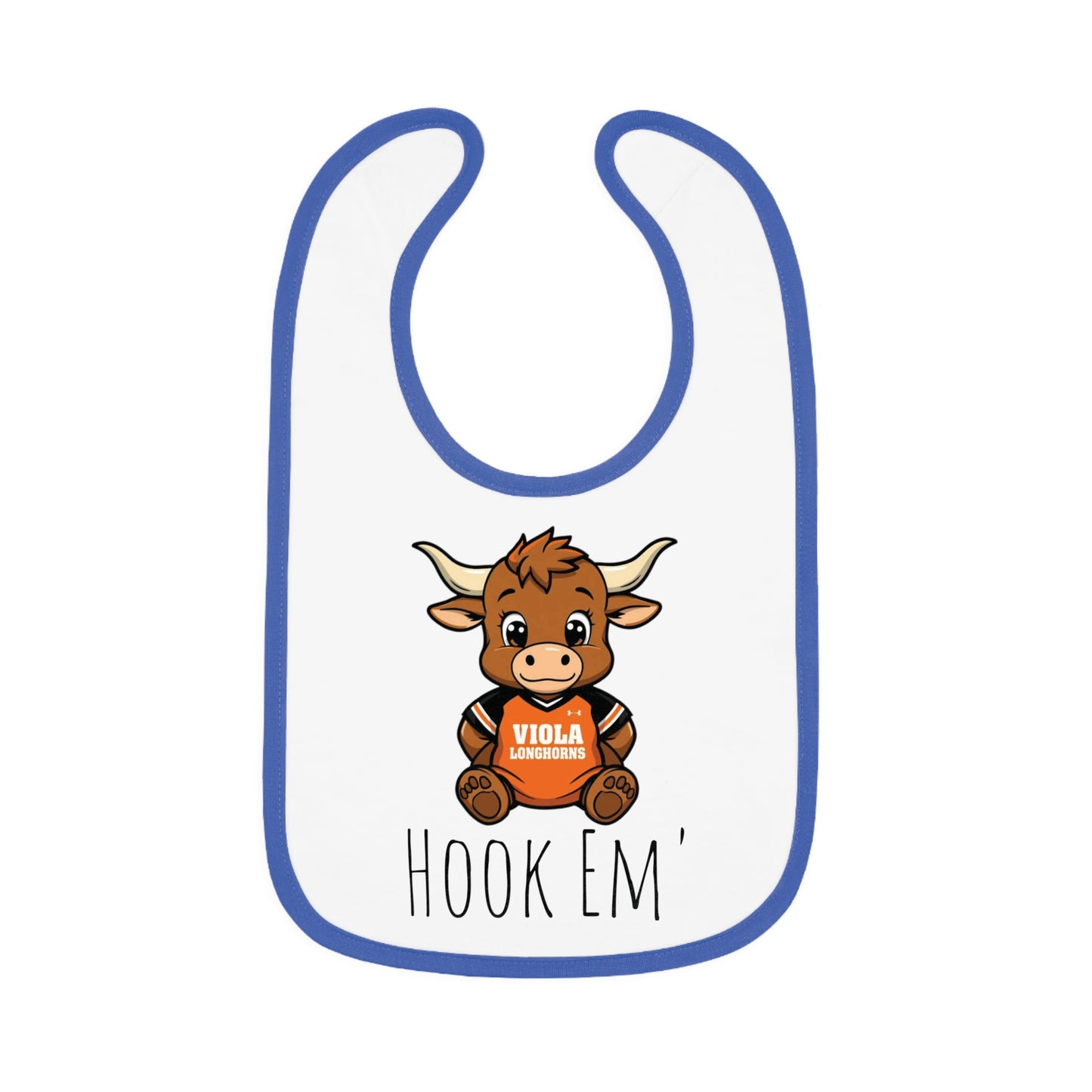 Cute Baby Longhorns Sports-Themed Baby Bib with Contrast Trim, Perfect for Game Day, Baby Shower Gift, Super Soft Jersey Bib, Unisex Baby Apparel, [...]