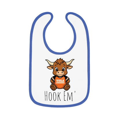 Cute Baby Longhorns Sports-Themed Baby Bib with Contrast Trim, Perfect for Game Day, Baby Shower Gift, Super Soft Jersey Bib, Unisex Baby Apparel, [...]