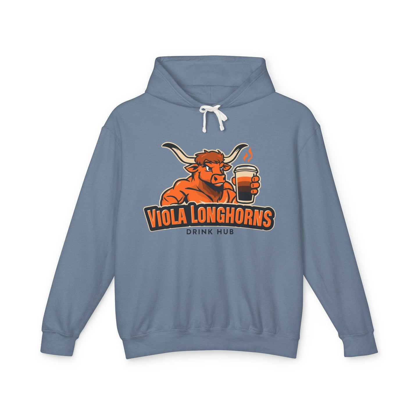Viola Longhorns Comfort Colors Unisex Lightweight Hooded Sweatshirt - Perfect for Game Days, Casual Wear, Gifts, and Drink Lovers!