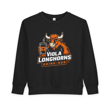 Viola Longhorns Toddler Sweatshirt, Cute Kids Apparel, Birthday Gift, Team Spirit Gear, Cozy Toddler Outfit, Sports Fan Sweatshirt