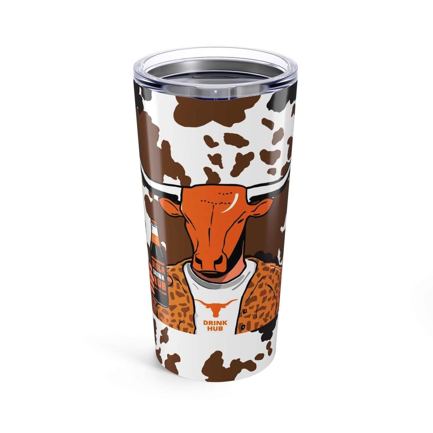 Cow Print Tumbler, Rustic Mug, Farmhouse Drinkware, Cowgirl Gift, Outdoor Hydration, Unique Cattle Design