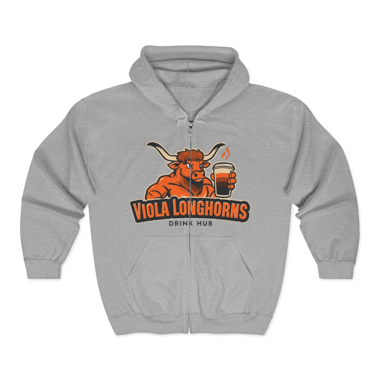Hoodie Viola Longhorns Unisex Heavy Blend Full Zip Sweatshirt
